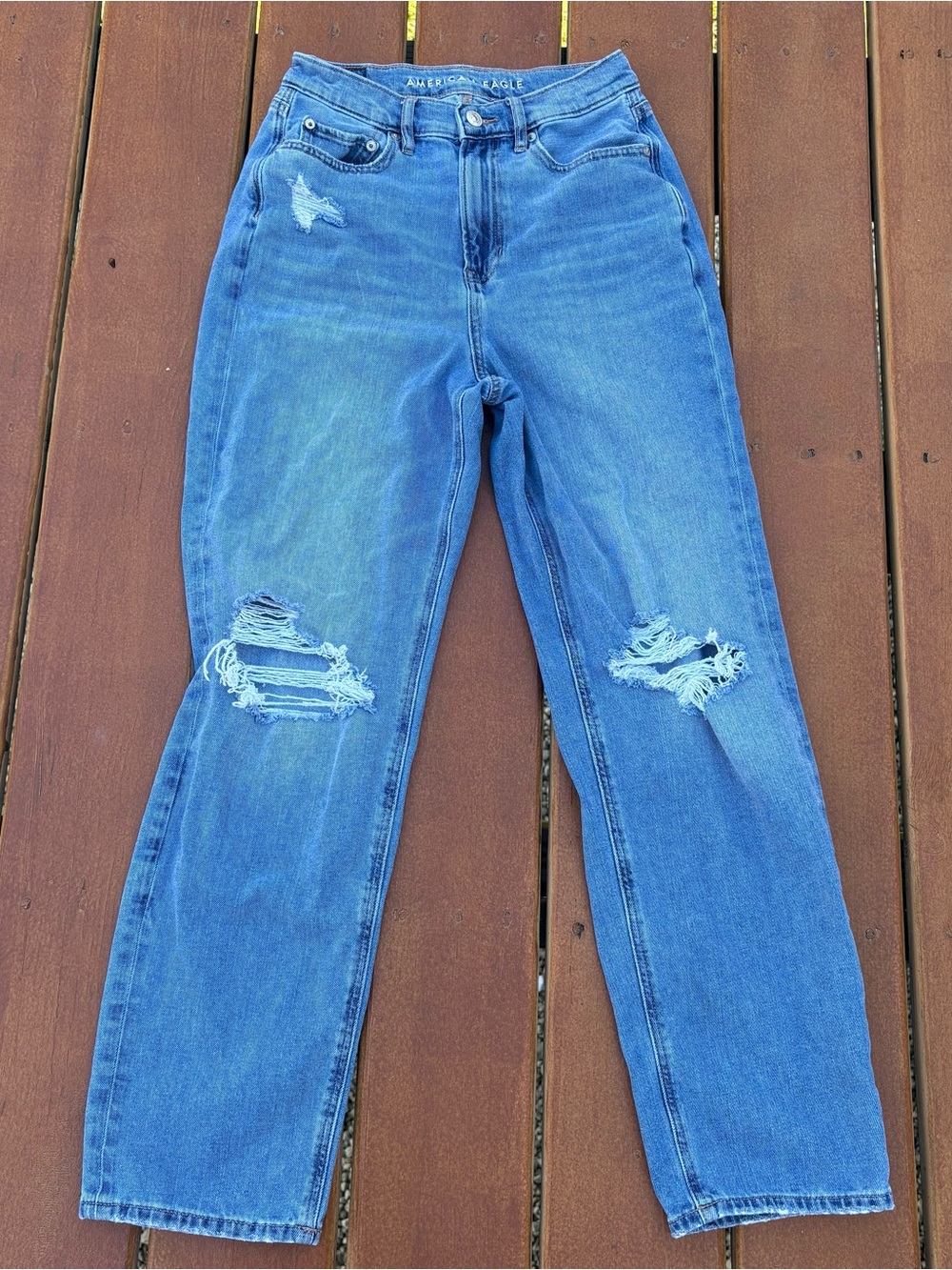 American Eagle Outfitters Blue Distressed Baggy 90s Y2K Jeans